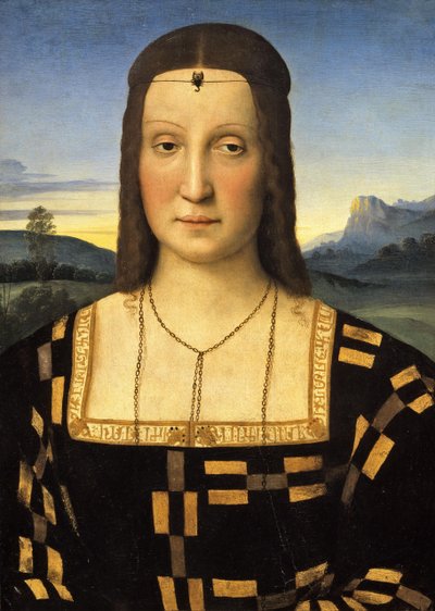 Portrait of Elisabetta Gonzaga by Raffaello Sanzio Raphael